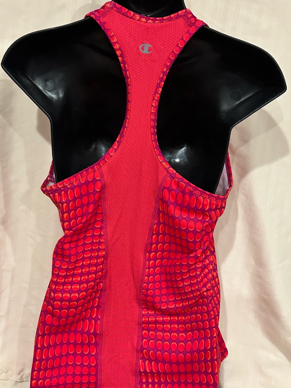 Champion Red Dot-Pattern Racerback Tank Top - Picture 2 of 3